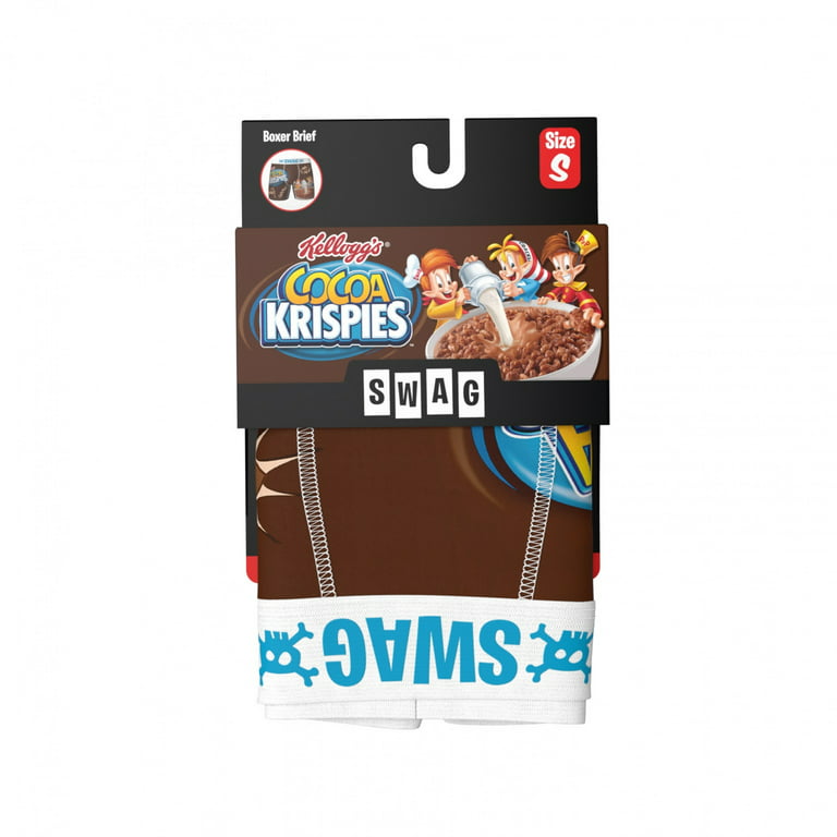 Cereals 827425-xlarge-40-42 Kelloggs Cocoa Rice Krispies Swag Boxer Briefs  - Extra Large - Size 40-42 
