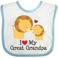 thumbnail image 3 of Inktastic I Love My Great Grandpa Boys or Girls Baby Bib, 3 of 4