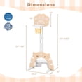 thumbnail image 5 of Spaco 3-In-1 Basketball Hoop, Child-Safe Non-Toxic Materials, Multi-Sport Activity Modes, Suction Cup Mount Backboard, Beige, 5 of 5
