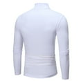 thumbnail image 4 of YONGHS Mens Casual Long Sleeve Thermal Base Shirt High Neck Pullover Slim Shirt Top Undershirt White 3XL, 4 of 4