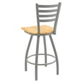 thumbnail image 4 of Holland Bar Stool XL 410 Jackie 25" Swivel Counter Stool with Anodized Nickel Finish and Natural Oak Seat, 4 of 4