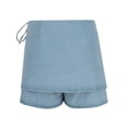 thumbnail image 5 of RYRJJ Womens Denim Skorts Y2k Low Waist Cargo Denim Mini Skirts with Shorts Button Down Bodycon Pencil Jean Skirts(Light Blue,L), 5 of 6