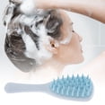 thumbnail image 2 of Unique Bargains 1 Pc Long Handle Massage Hair Brush for Head Massage 8.46"x2.76"x1.18" Lake Blue, 2 of 6