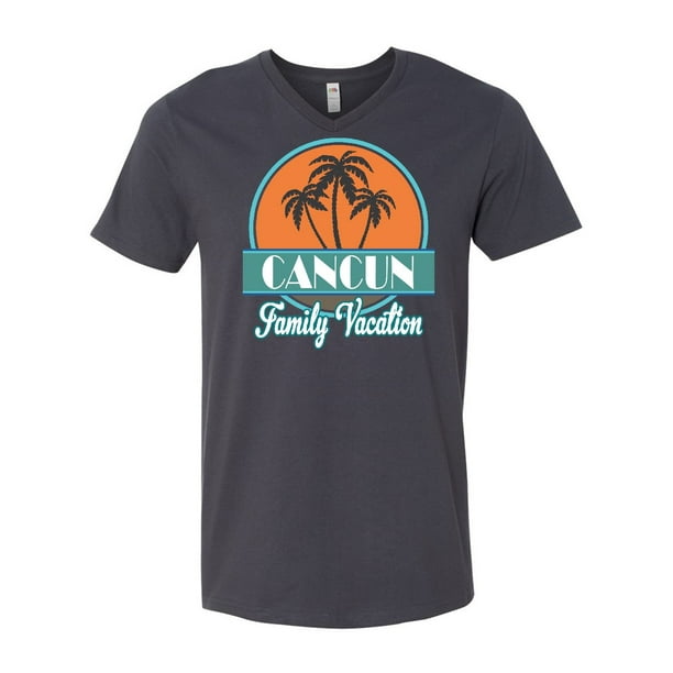 INKtastic - Cancun Family Vacation Matching Men's V-Neck T-Shirt ...