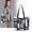Gray, variant on Women's Large Capacity Shoulder Bag Trendy Hundreds Leather Plaid Tote Bags Female Casual Work Big Bucket Handbag