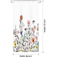 thumbnail image 2 of Floral Stall Shower Curtain for Bathroom Spring Wildflower Plant Flower Colorful Waterproof Fabric Shower Curtain Set with 6 Hooks 36" x 72", 2 of 6