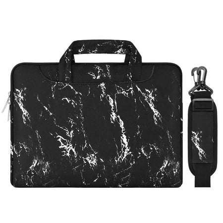 Mosiso Marble Pattern Laptop Bag Sleeve Canvas Notebook Shoulder Bag 13-13.3 Inch for MacBook Pro Air Computer Handbag