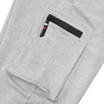 thumbnail image 5 of Casual Pants for Men Solid Color Relaxed Fit Straight Leg Elastic Waist Breathable Joggers with Zipper Pocket Loose Lightweight Mens Slacks Light Gray XXL, 5 of 9