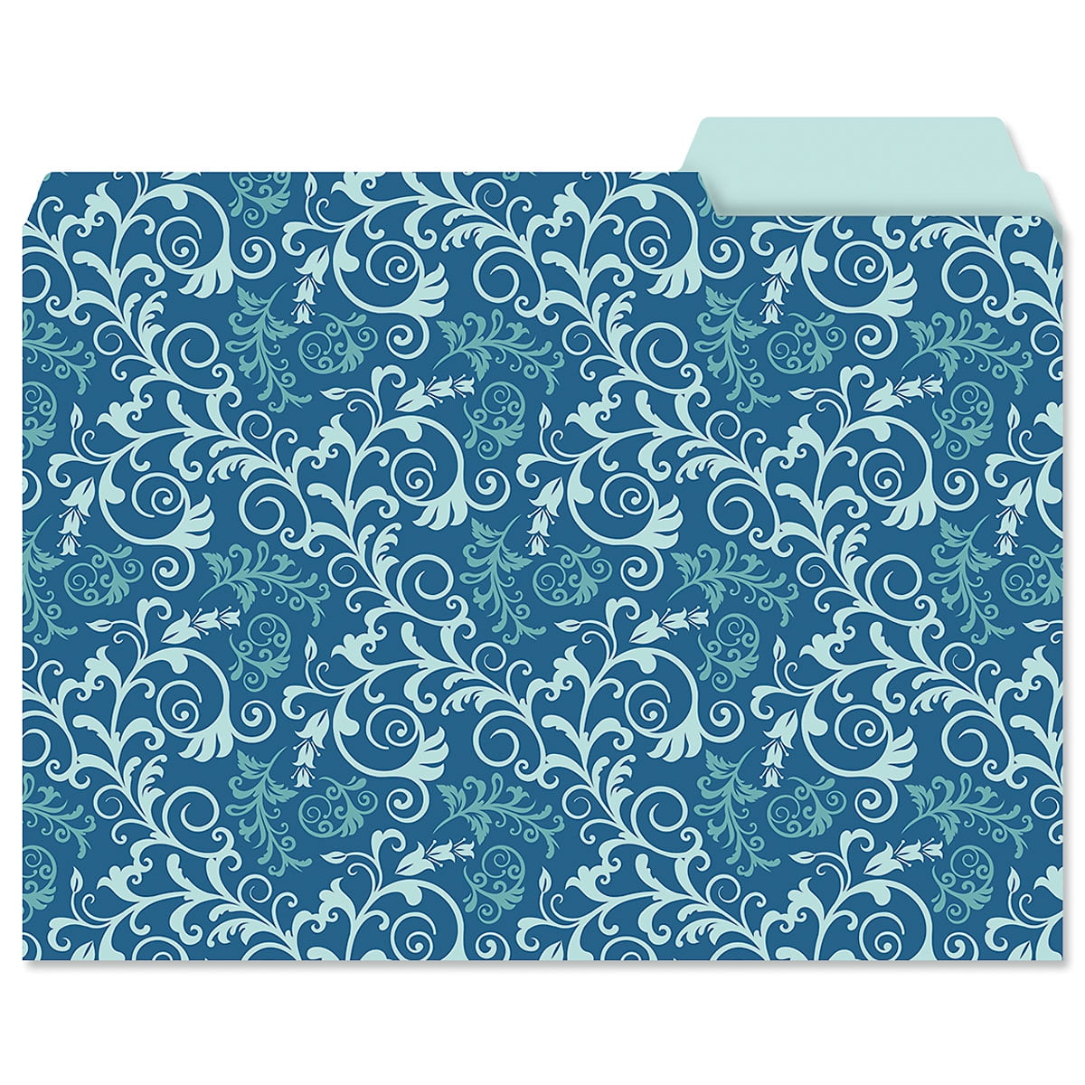 Current File Folders, Coastal Blues, Staggered Tabs, 9-1/2 x 11-3/4, Set of 24