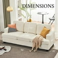 thumbnail image 2 of Merluxy Sofa, 3 Seater Sofa with Deep Seats, Modern Sofa Couch for Living Room, Offwhite Bouclé, 2 of 5