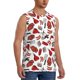 thumbnail image 2 of Balery Red Food Camisetas sin mangas para hombre, absorbe la humedad y protege contra el mal olor.-Large, 2 of 7
