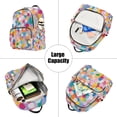 thumbnail image 5 of FORMRS Mini Backpack Purse for Women Travel Daypack Casual Shoulder Bag, Purple Colorful Circles, 5 of 7