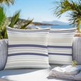 thumbnail image 3 of Beige Stripe Outdoor Pillow Covers 18x18 Inch Throw Pillow Covers Set of 2 Waterproof Decorative Pillow Cases Modern Abstract Art Navy Blue Striped Rustic Cushion Covers for Patio Furniture Garden, 3 of 8