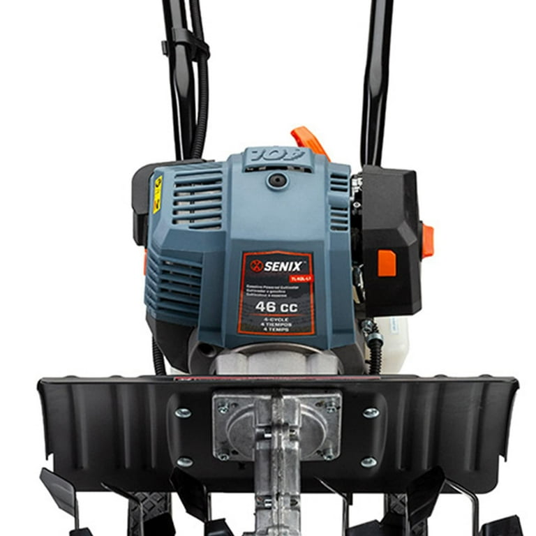 SENIX 4QL 46 cc 4-Cycle Gas Powered Tiller Cultivator, 6 Premium