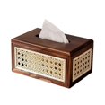 thumbnail image 1 of Solid Wood Rattan Tissue Box High Values Rattan Drawer Home Bedroom Living Room Coffee Table Paper Drawer, 1 of 5