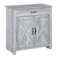 thumbnail image 1 of HOMCOM Farmhouse Sideboard, Buffet Cabinet with Barn Door, Grey Grain, 1 of 10