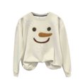 thumbnail image 4 of Yteetum Women's Oversized Christmas Sweatshirts Crewneck Loose Fits Pullover Hoodless Sweatshirts Top Womens Casual Round Neck Xmas Graphic Print Long Sleeve Fall Sweatshirt Fall Clothes Clothes, 4 of 6