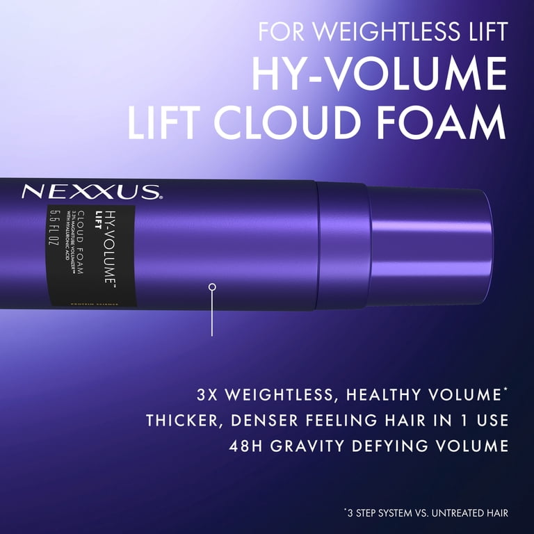 Nexxus Hy-Volume Cloud Foam Hair Foam, 5.5 Fl Oz, For Flat & Limp