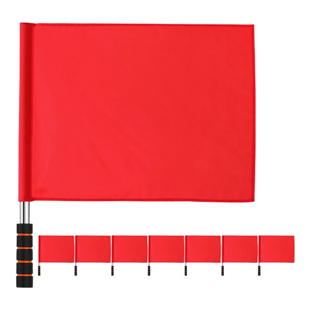 Miangastore 8 Pcs Drapeaux Arbitres en Acier Inoxydable pour Match de Soccer, Piste et Terrain
