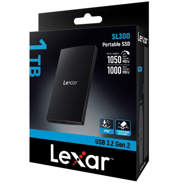 Lexar SL300 USB 3.2 Gen 2 Portable SSD (1 TB) LSL300001T-RNBNG