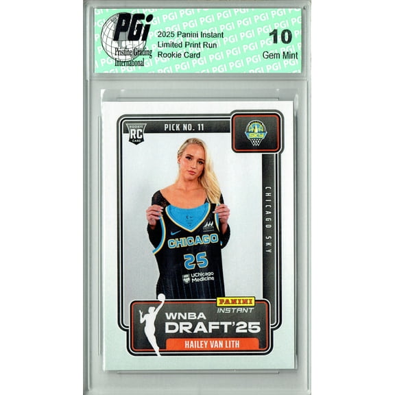 Hailey Van Lith 2025 Panini Instant #DN-10 WNBA Draft '25 Rookie Card PGI 10