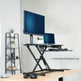 thumbnail image 4 of VIVO Black Height Adjustable 32" Standing Desk Monitor Riser, Sit Stand Tabletop, 4 of 9