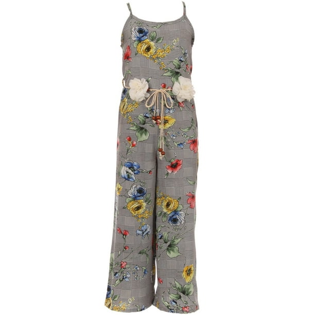 Bny Corner Little Girl Girls Jumpsuits Floral Graduation Casual Summer Birthday Outfit Yellow 6 Jks 2127 Bny Corner Walmart Com Walmart Com