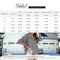 thumbnail image 3 of CHOK Blouse Tops pour Femmes Manches Longues Automne Rayé Imprimé Confortable Tops Chemises Décontractées Col Rabattu Léger Blouses avec Poches Bleu Ciel G, 3 of 3