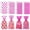 Rose red, variant on TETOU 50pcs Candy Treat Bags Plastic Cellophane Bags Goodie Bag with Twist Ties for Snack Packing Party Favor Supplies