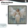 thumbnail image 4 of Stupell Industries Traditional Dreamlike Restful Angel Black Framed Giclee Art, 12 x 12, by Linda Sperruzzi, 4 of 8
