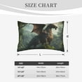 thumbnail image 4 of Lsque Forest Stone-Colored Dragon Pattern Pillow Case – Soft & Cozy Throw Pillow Cover, Hypoallergenic Cushion Case for Sleeping Women with Envelope Closure-14"x20", 4 of 6