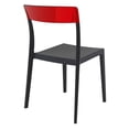 thumbnail image 2 of Siesta ISP091-BLA-TRED Chaise de Salle à Manger Flash Noire Transparente Rouge - Ensemble de 2, 2 of 9