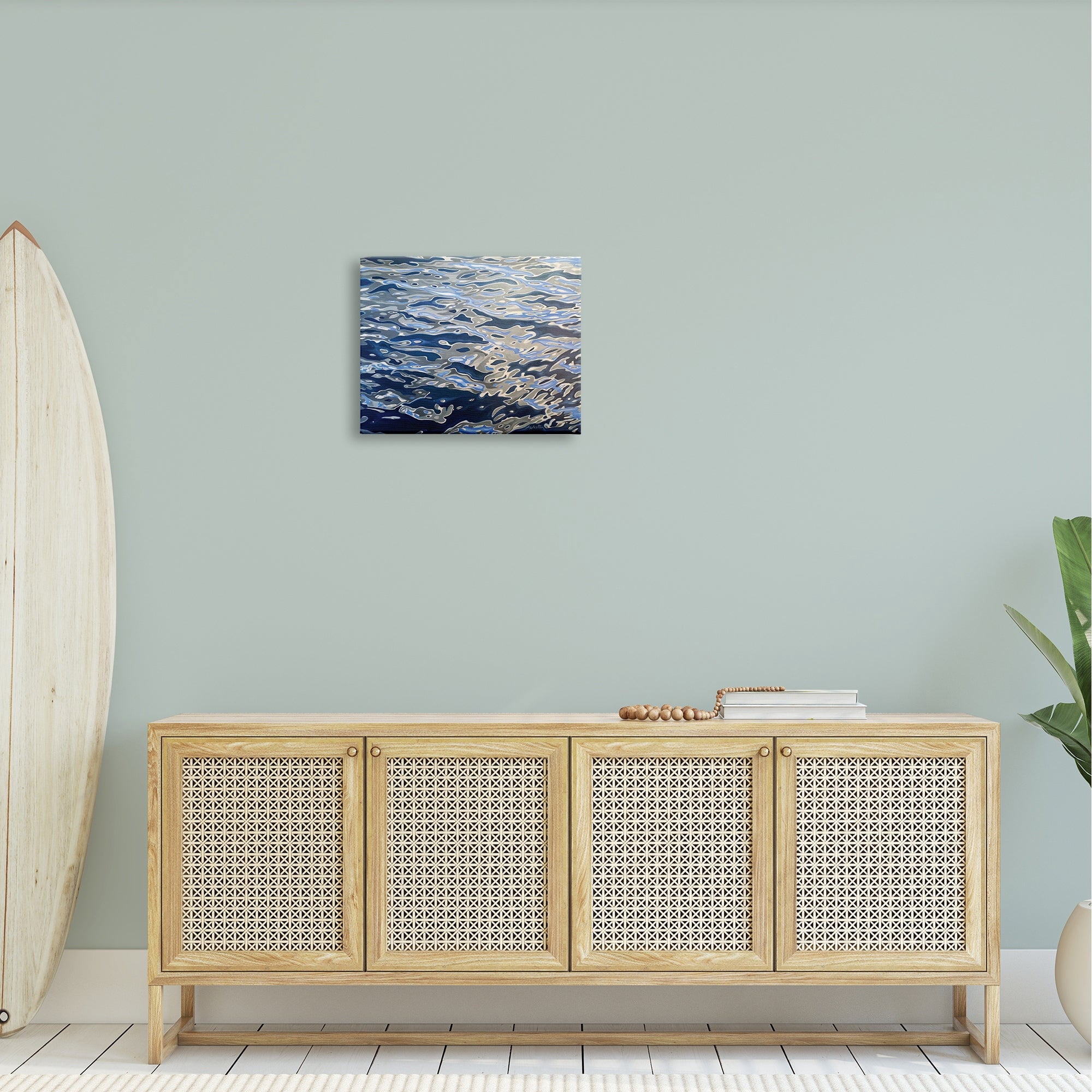 Stupell Industries Abstract Ocean Water Ripples Catching Sunlight Graphic Art Gallery Wrapped Canvas Print Wall Art, Design by Alan Weston