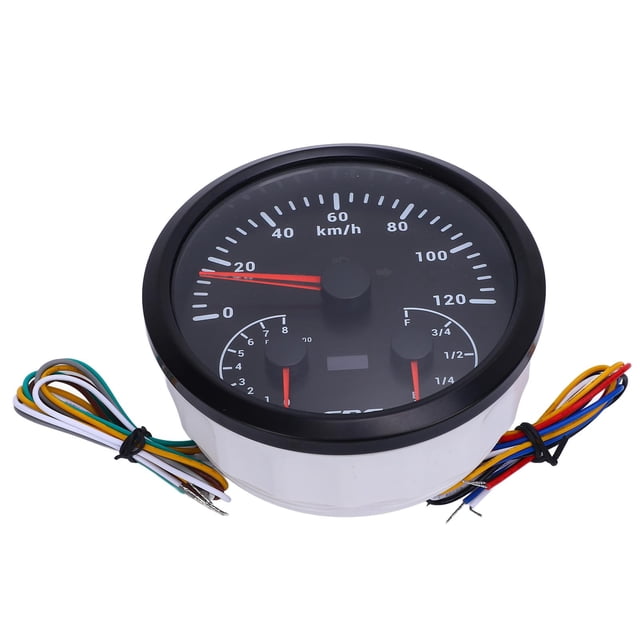 GPS Speedometer Tachometer, 8000 RPM Red Backlight, with Fuel Gauge for RV Yachts Trucks, Fit for Motorhomes, Yachts, Trucks
