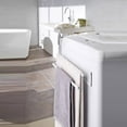 thumbnail image 2 of Organizador de baño y cocina con barra doble magnética blanca para toallas, 2 of 8
