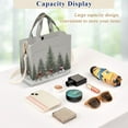 thumbnail image 4 of Corduroy Tote Bag for Women Shoulder Handbags Fashion Ladies Purses Satchel Messenger Bags Christmas Deer and Snowmen S, 4 of 8