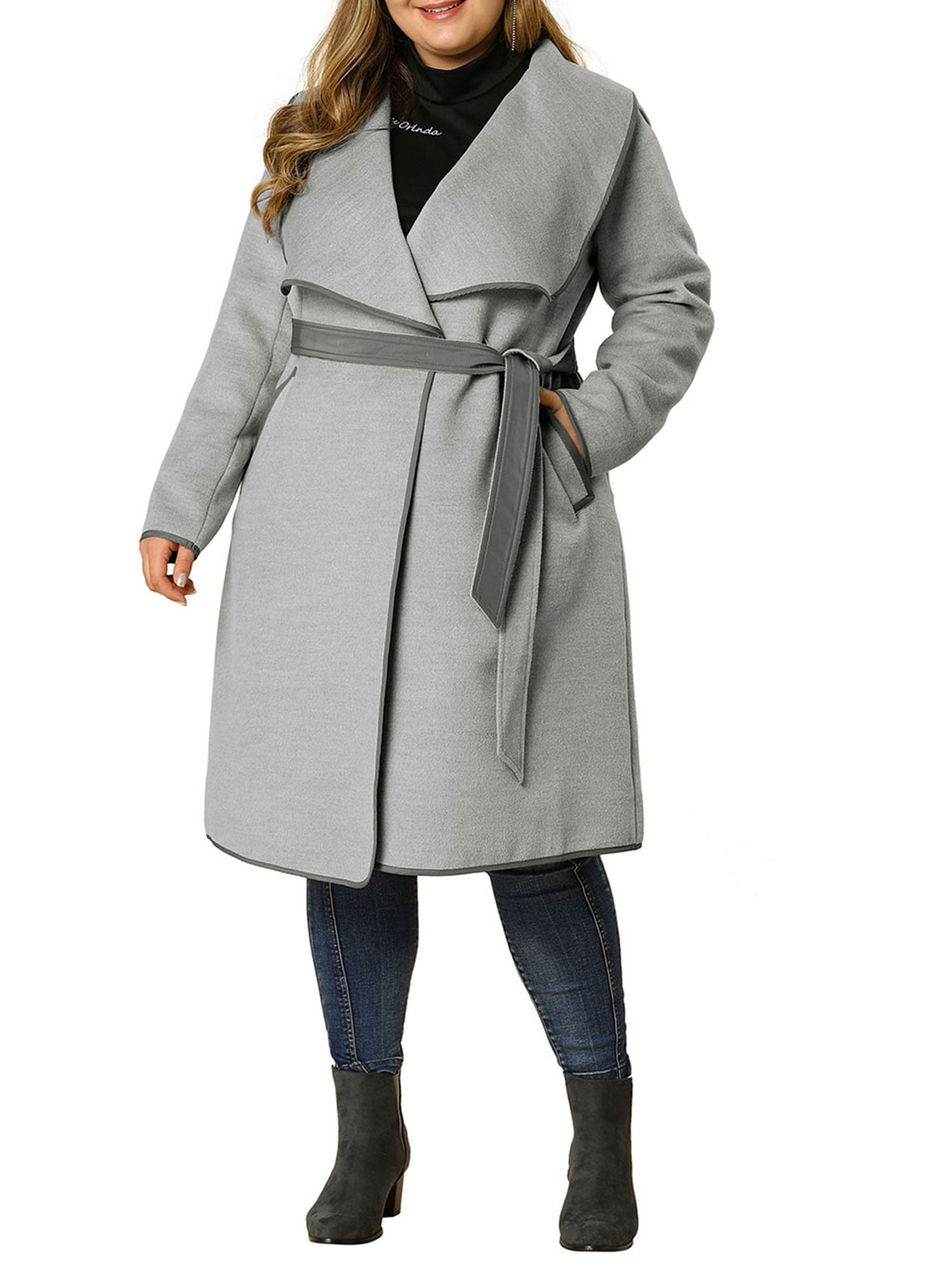 grey waterfall coat