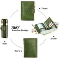 thumbnail image 3 of Small Wallets for Women Leather RFID Blocking Bifold Double Zipper Pockets Wallet Card Case Purse with 2 ID Windows, 3 of 6