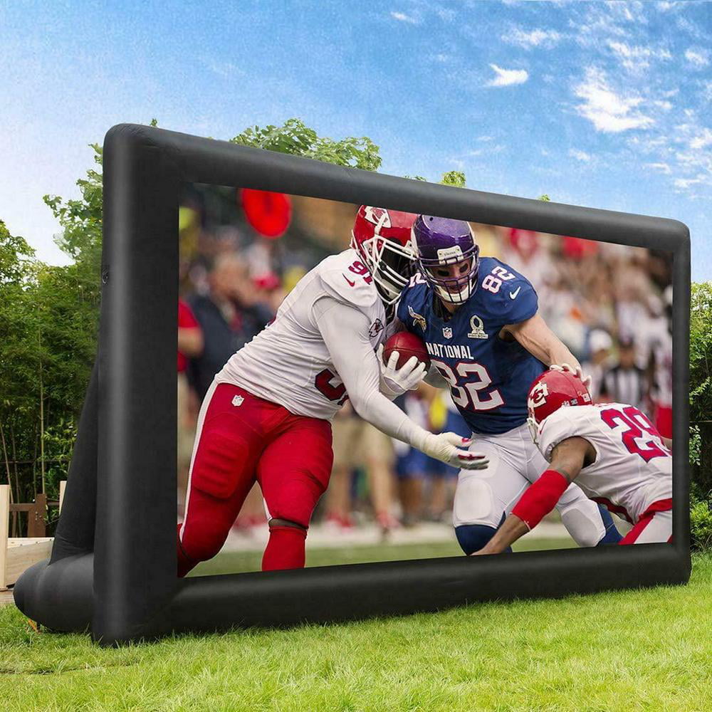 Only Supports Front Projection 20FT Tie-Downs and Storage Bag 20 Feet Inflatable Outdoor and Indoor Theater Projector Screen Includes Inflation Fan 