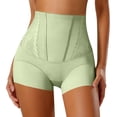 thumbnail image 1 of Gpoecd Womens Boxer Briefs Lace Mid Rise Control Lifting No Ride Up Seamless Breathable Plus Size Panties Green,L, 1 of 7