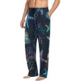 thumbnail image 5 of Men's Pajama Pants with Pockets Sleepwear Lounge Pants Stretch Casual Coral Starfish Fish, 5 of 7