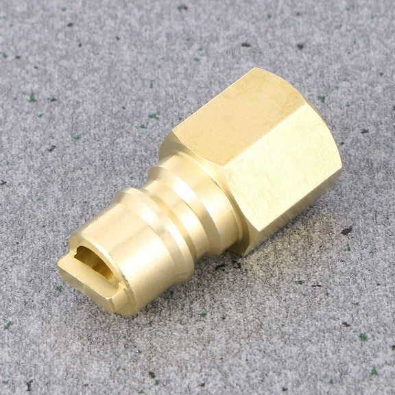 HOMOBABE 3.9x2.1x2.1in Brass Quick Connector for Lantern Turkey Fryer Propane Appliances 1Pack