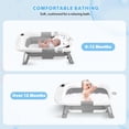 thumbnail image 3 of Baignoire pour Bébé Pliable avec Coussin de Soutien Doux et Capteur de Température, Baignoire/douche de Voyage Antidérapante et Portable (59x40x20 cm, Gris), 3 of 9