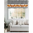 thumbnail image 5 of Maple Leaf Window Valances for Kitchen, Fall Pumpkin Vintage Farm Buffalo Plaid Rod Pocket Valances Windows Treatments Curtains for Living Room Bathroom Bedroom Decoration 54" x 18", 5 of 9