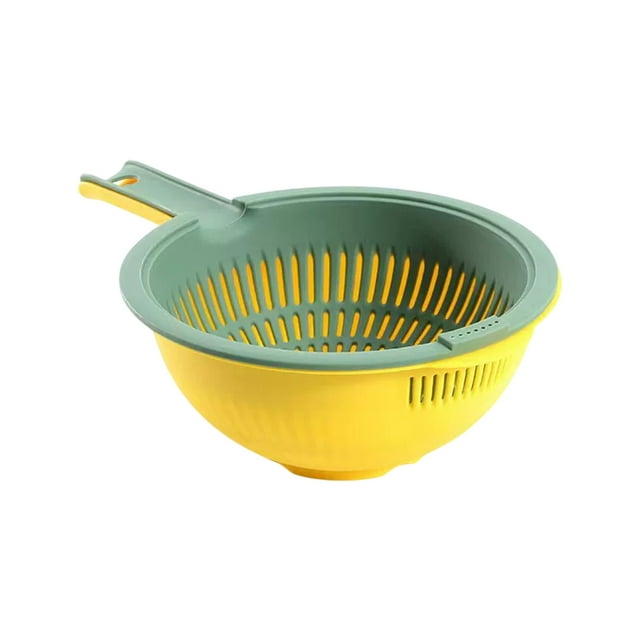 Fruit Basket for Kitchen,Food Grade Large Double Drainage Basket Set for Sink, Plastic Vegetable Fruit Storage and Filter
