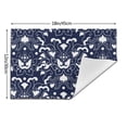 thumbnail image 3 of LNWH Abstract Flower Petal Pattern Placemats, 4 PCS Heat Resistant Washable PVC Table Mats, 18"x12", 3 of 6