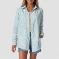 thumbnail image 2 of Towmus Striped Shirt Long Sleeve Women Button Down Shirts Casual Tops Office Work Fall Blouses Trendy Dressy Shirt 5XL, 2 of 5