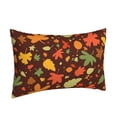 thumbnail image 2 of Naloa Autumn Leaves Pillowcase, Throw Pillowcase, Wrinkle-Free, Stain-Resistant with Hidden Zipper for Bedroom Sofa - 16"x24", 2 of 9