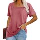 thumbnail image 1 of Fiudx Camisas para Mujer Top de Manga Corta con Cuello de Color Liso para Mujer Top con Cuello de Manga Corta, 1 of 6