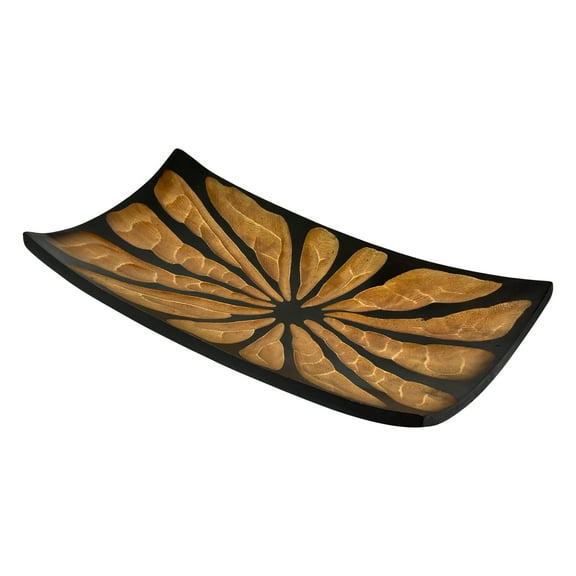 Gentle Long Leaves Mango Wood Plate/Tray